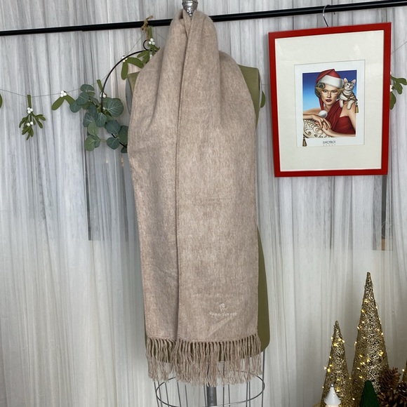 100% Alpaca Camargo scarves 1 burgundy and 1 oatmeal so soft/warm $40.00 each - Picture 3 of 12